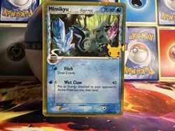 Pokemon TCG Mimikyu SWSH136 Delta Species 25th Celebrations Black Star Promo - Image 1