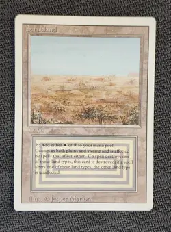 MTG Scrubland Dual Land Revised NM/LP Condition - Image 1