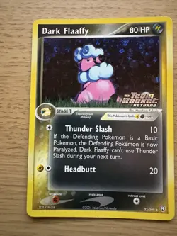 Pokemon Dark Flaaffy 33/109 Team Rocket Returns Reverse Holo Stamped - Image 1