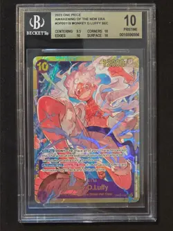 BGS 10 Monkey.D.Luffy OP05-119 SR Awakening of the New Era One Piece TCG - Image 1