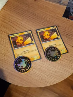 Pokemon Day 2026 Pikachu Promo Card And Coin x2. 2 coins, 2 cards. - Image 1