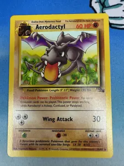 Aerodactyl 16/62 Fossil Unlimited Non Holo Vintage WOTC Pokemon Card - Image 1