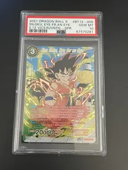 PSA 10 Son Goku Eye for an Eye SPR BT12-005 Dragon Ball Super Card 2021 - Image 1