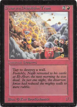 MTG - Dwarven Demolition Team - Beta Edition - Image 1