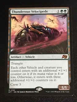 MTG Aetherdrift Thunderous Velocipede 0183 NM Mythic - Image 1