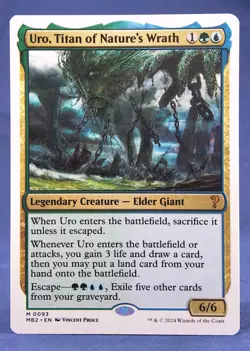 Uro, Titan of Nature's Wrath -White Border-MTG- Mystery Booster 2 - Excellent NM - Image 1