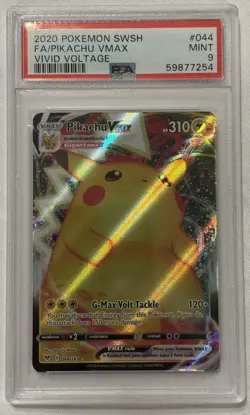 PIKACHU VMAX POKEMON SWSH VIVID VOLTAGE #044/185 PSA 9 MINT - Image 1