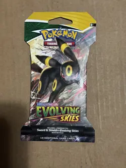 Pokemon Sword and Shield Evolving Skies Booster Pack - Sleeved Hanger - Image 1