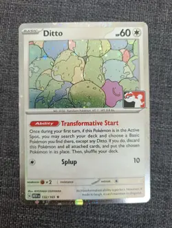 Pokemon Masterball Reverse Ditto Holo Card 132/165 MINT/NM Condition - Image 2