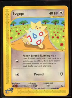 Togepi Common 114/147 NM E Series Aquapolis Pokemon - Image 1