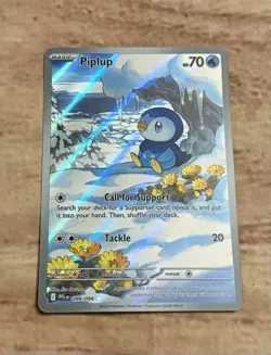 Pokemon TCG Piplup 098/094 Me02: Phantasmal Flames Holo Pack Fresh - Image 1