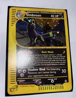 Pokemon TCG Umbreon 80 HP Aquapolis Holo Rare H29/H32 English 2002 - Image 2