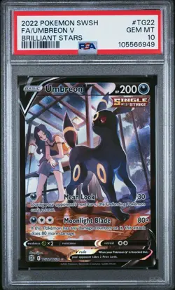 Pokemon TCG Umbreon V TG22/TG30 Swsh09 Trainer Gallery Brilliant Stars PSA 10 MT - Image 1