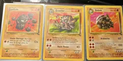 OG Pokemon TCG Geodude, Graveler, Golem Regular Unlimited Common 1995 - Image 1