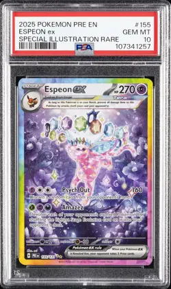 2025 POKEMON PRE EN-PRISMATIC EVOLUTIONS #155 ESPEON EX PSA 10 - Image 1