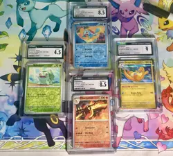 Pokemon 151 Holo CGC Graded (4) Card Lot #8 - Image 1