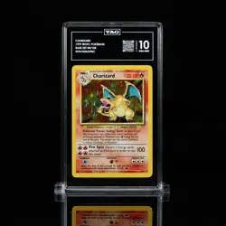 1999 Pokemon Base Set Charizard Holo 4/102 TAG GEM MINT 10 *POP 2* - Image 1