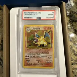 1999 Pokemon TCG Charizard Base Set Holo Unlimited Rare Card 4/102 PSA 8 NM-MT - Image 3