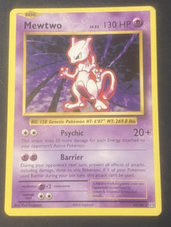 Pokemon TCG Mewtwo 51/108 2016 XY Evolutions Non Holo, NM - Image 1