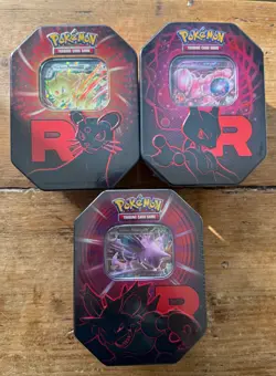 Pokemon TCG: Team Rocket Destined Rivals Tin Set - Mewtwo - Persian- Nidoking - Image 1