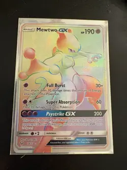 Secret Rare Rainbow Mewtwo GX 76/73 Pokemon TCG - Shining Legends NM - Image 1