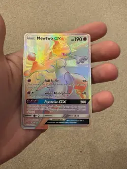 Secret Rare Rainbow Mewtwo GX 76/73 Pokemon TCG - Shining Legends NM - Image 5