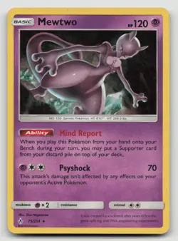 Mewtwo 75/214 Cracked Ice Holo - Pokemon TCG - Unbroken Bonds LP - Image 1