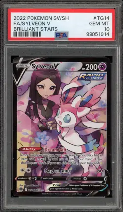 Pokemon Sylveon V Brilliant Stars Trainer Gallery Full Art #TG14 PSA 10 Gem Mint - Image 1