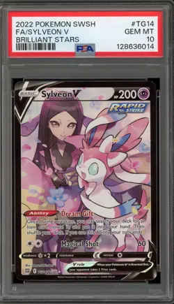 Pokemon Sylveon V Brilliant Stars Trainer Gallery Full Art #TG14 PSA 10 Gem Mint - Image 1