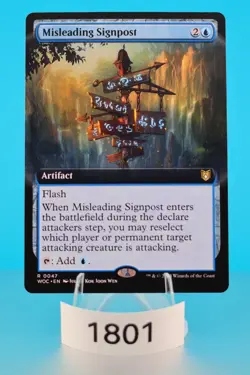MTG Misleading Signpost (Extended Art) Commander: Wilds of Eldraine Regular #47 - Image 1