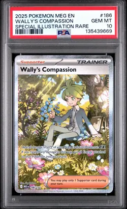 2025 POKEMON MEG EN-SPECIAL ILLUSTRATION RARE #186 WALLY'S COMPASSION PSA 10 - Image 1