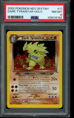 Dark Tyranitar 11/105 Neo Destiny Holo W/ SWIRL PSA 8 NM-MT - Image 1