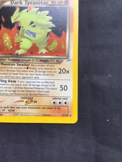 Pokemon Cards: Neo Destiny Rare Holo: Dark Tyranitar 11/105 - Image 5