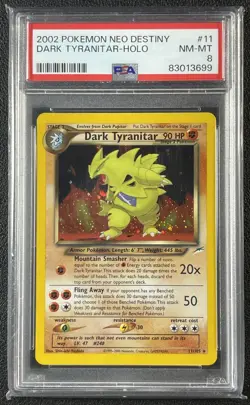 DARK TYRANITAR PSA 8 2002 POKEMON NEO DESTINY #11/105 HOLO 3699 - Image 1