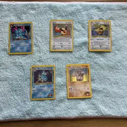 Vintage Pokemon 5 Card lot Neo Era Through E-reader Era English WOTC - Image 1