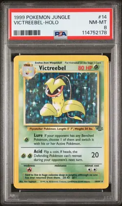 1999 Pokemon Jungle Unlimited 14/64 Victreebel Holo Rare PSA 8 NM - Image 1