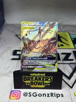 Pokemon TCG Espeon & Deoxys GX SM240 Pokemon Sun and Moon Promo Tag Team - Image 1