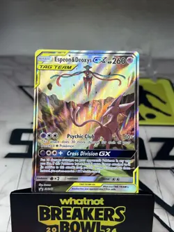 Pokemon TCG Espeon & Deoxys GX SM240 Pokemon Sun and Moon Promo Tag Team - Image 2