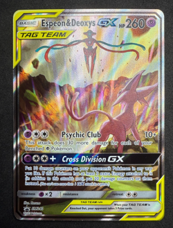 Espeon & Deoxys GX Black Star Promo SM240 Pokemon Card TCG NM - Image 1