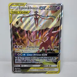 Espeon & Deoxys GX SM240 - Jumbo Oversized - Tag Team Promo- Pokemon TCG Card - Image 1