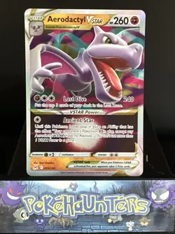 Pokemon Card Aerodactyl Vstar 093/196 Lost Origin Rare Holo Near Mint - Image 1