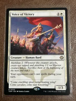 Voice of Victory MTG Tarkir Dragonstorm Regular Rare 0033 Unplayed - Image 1