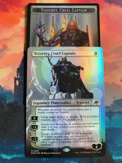 MTG Edge of Eternities Tezzeret Cruel Captain Borderless Foil + Foil Token - Image 1