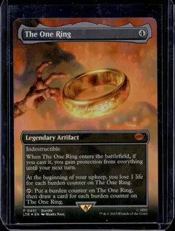 MTG Magic Lord of the Rings #451 The One Ring Mythic Rare Borderless Foil (A) - Image 1