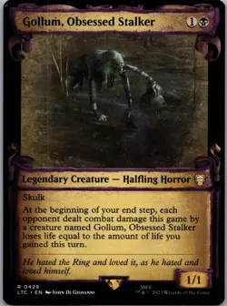 Gollum, Obsessed Stalker (Showcase Scrolls) #428 NM Lord of the Rings Magic MTG - Image 1
