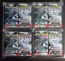 36 Pokemon White Flare Black Bolt Booster Packs Sealed WITH ACRYLIC CASE - Image 1