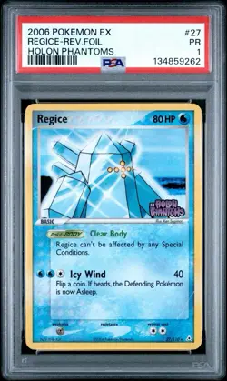 PSA 1 Regice EX Holon Phantoms Reverse Holo Foil Rare #27 2006 Pokemon PR - Image 1