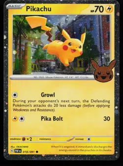 Pikachu 062/193 Common Trick or Trade BOOster 2023 Pokemon Card - Image 1