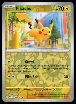 Pikachu 062/193 Common SV02: Paldea Evolved Reverse Holo Pokemon Card - Image 1