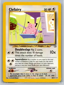 Clefairy 030/111 Uncommon Pokemon Neo Genesis Lightly played - Image 1